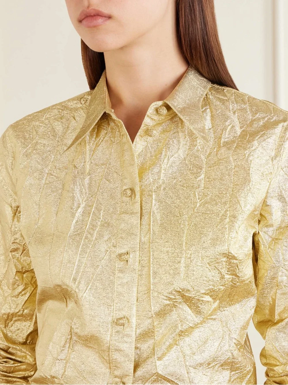 New Tory Burch Crushed Silk Button Down Shirt